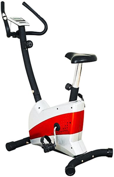 Life Power Magnetic Exercise Bike 606 - Silver, White