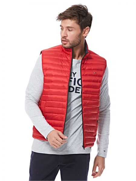 Tommy Hilfiger Puffer Jacket for Men - Red