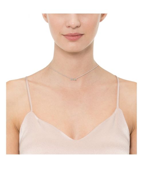 kate spade new york Say Yes Silver-Tone Mrs. Necklace, 16