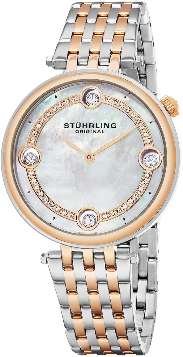 Stuhrling Women`s Silver Dial Stainless Steel Band Watch - 716.03