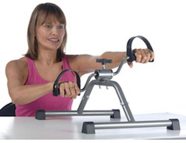 Arm and Leg Exerciser Pedal Exercise Portable Bike Mini Exercise Bike for Physical Therapy