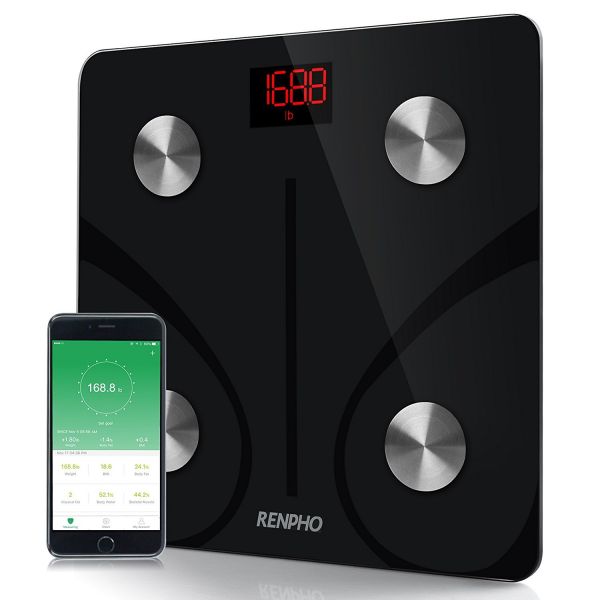 RENPHO Bluetooth Body Fat Scale - FDA Approved - Smart BMI Scale Digital Bathroom Wireless Weight Scale, Body Composition Analyzer with Smartphone App, 396 lbs