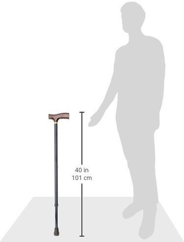 DMI Lightweight Aluminum Walking Cane with Derby-Top Handle, Floral