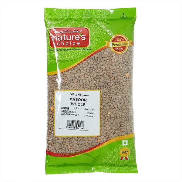 Natures Choice Masoor Whole - 500 gm