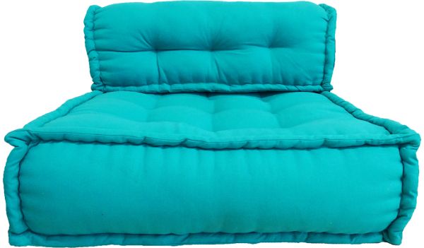 Villa 39 Foldable Sofa Cotton Comfy Floor Seat, Turquoise