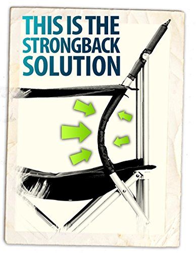 STRONGBACK Low Gravity Beach Chair with Lumbar Support, Lime Green