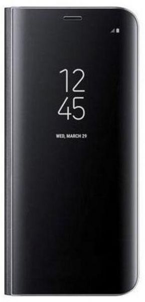 Samsung Galaxy S9 Plus Clear View Original Mirror case Flip Cover Stand - Black