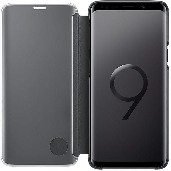 Samsung Galaxy S9 Plus Clear View Original Mirror case Flip Cover Stand - Black