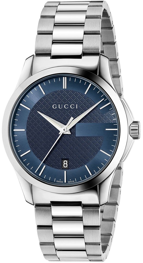 Blue Dial Stainless Steel Band Watch 